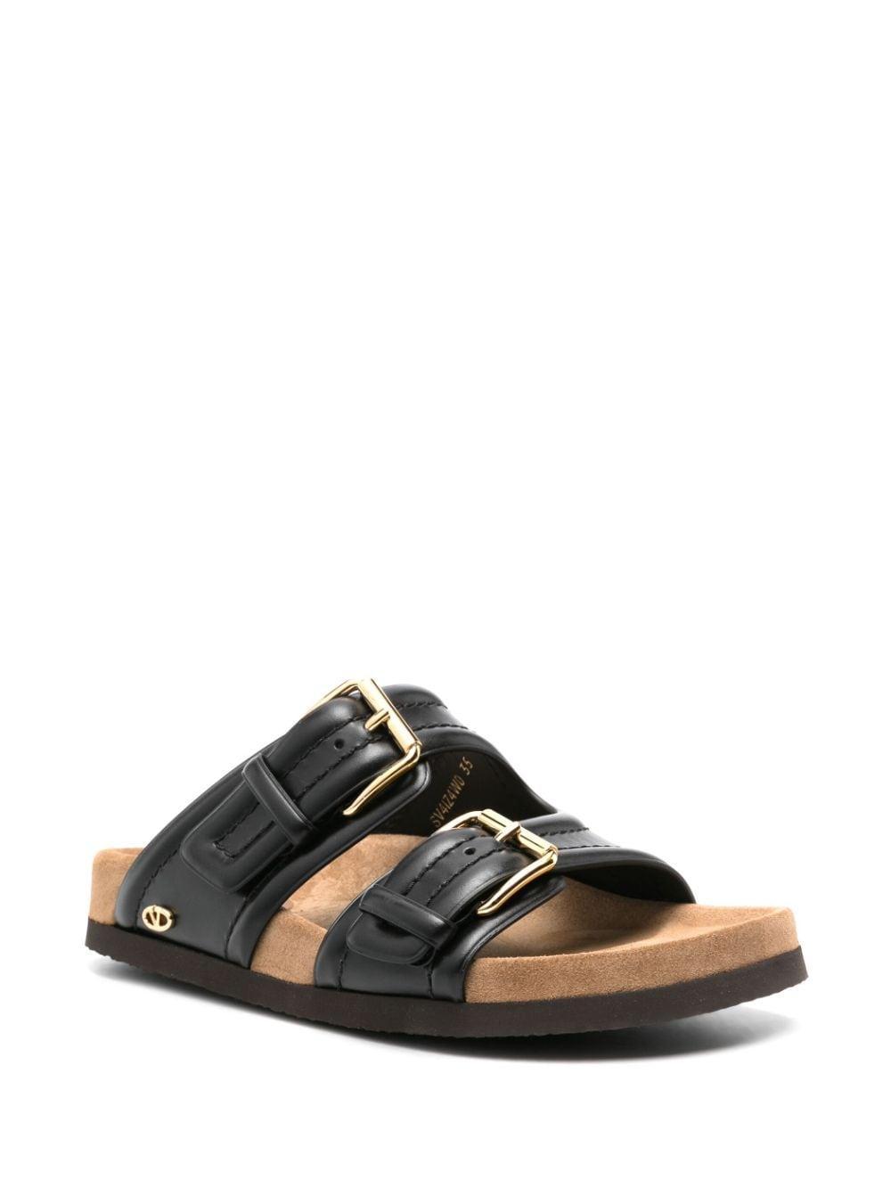 Black Fussfriend Sandals Product Image