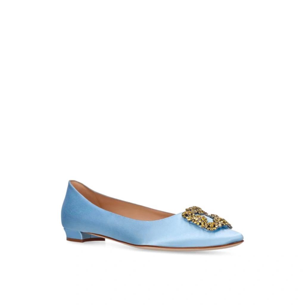 Hangisi Flat Ballerinas In Blue Product Image