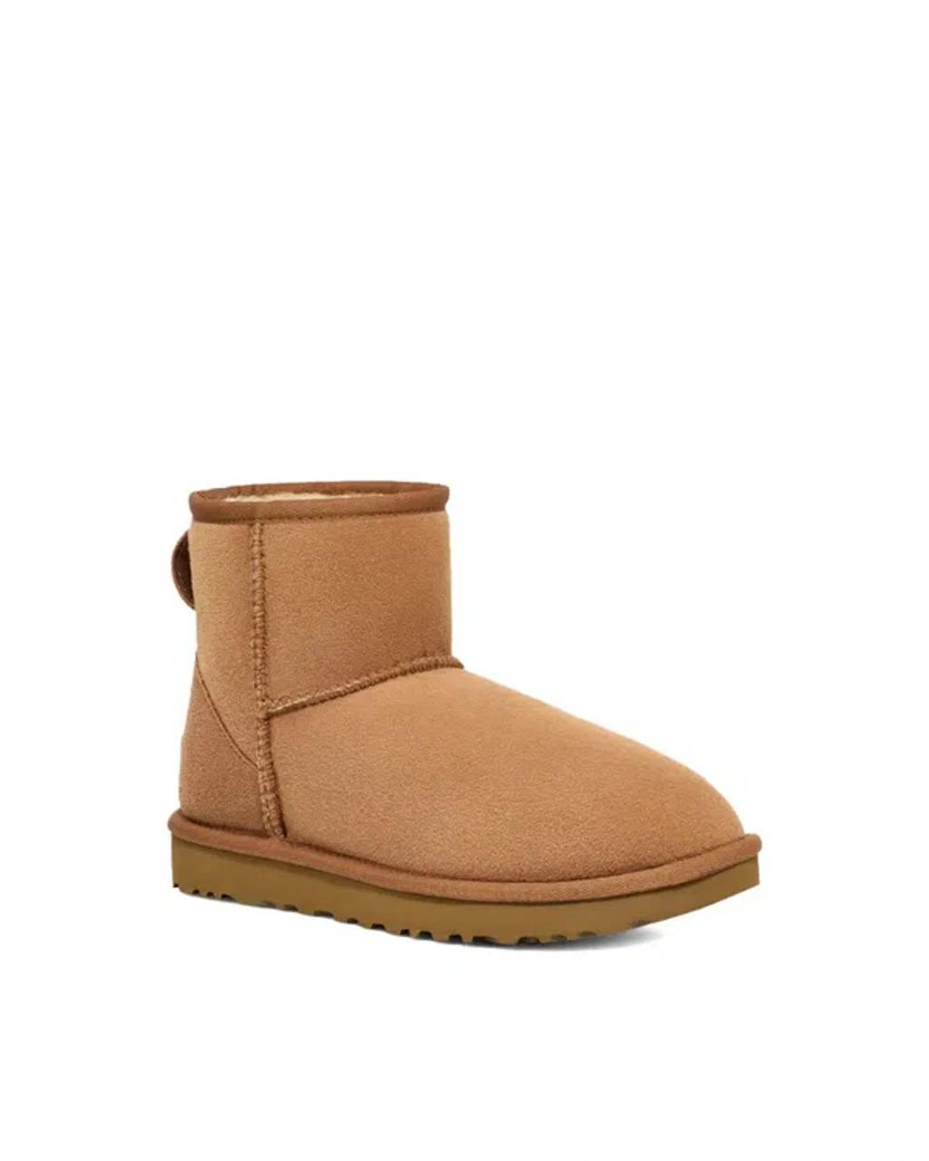 UGG Classic Heritage Mini Ii Sheepskin-lined Suede Boots In Chestnut Product Image