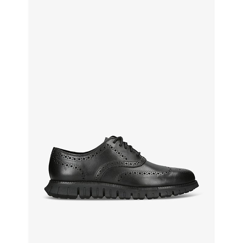 COLE HAAN Men's Zergrand Remastered Lace Up Wingtip Oxford Dress Shoes In Black Product Image