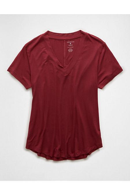 AE Soft Sexy Oversized V-Neck T-Shirt Women's Product Image