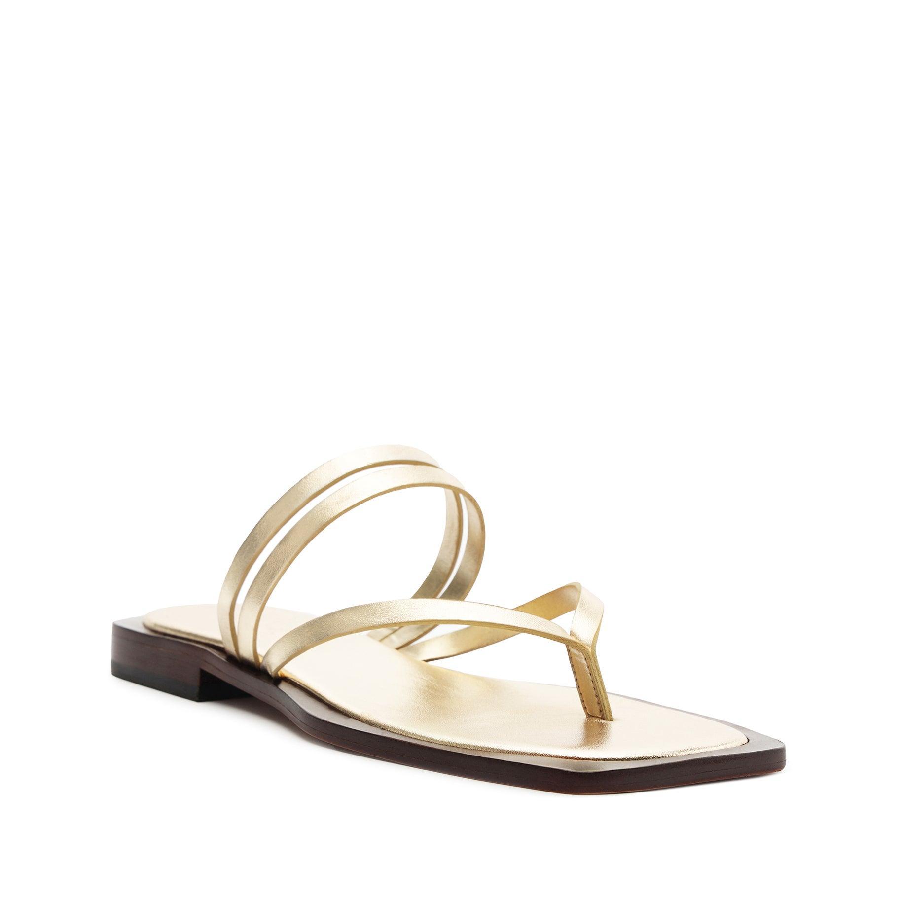 Rania Metallic Leather Flat Sandal Female Product Image