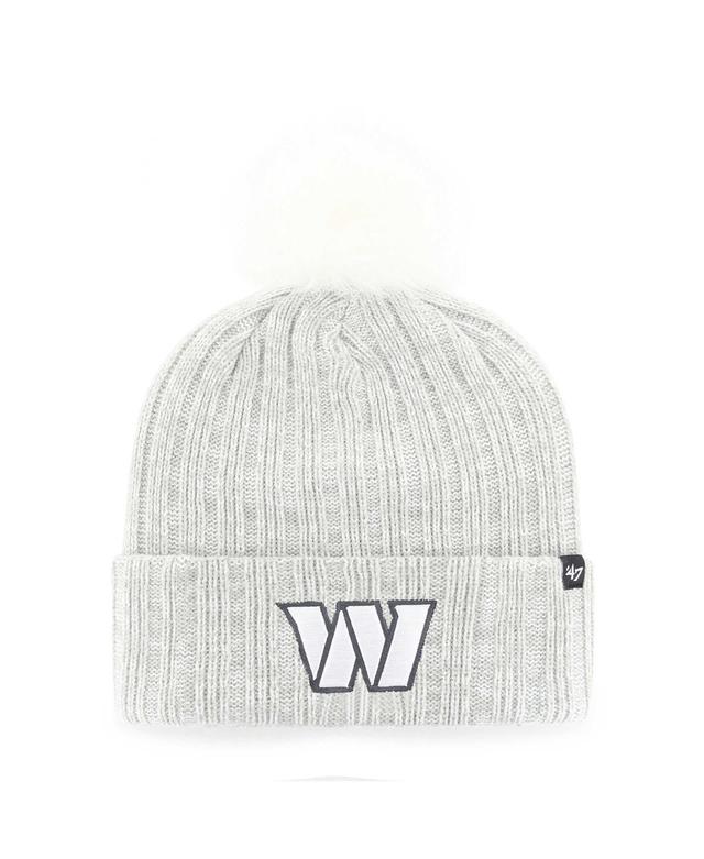 Womens 47 Gray Washington Commanders Koda Cuffed Knit Hat with Pom Product Image