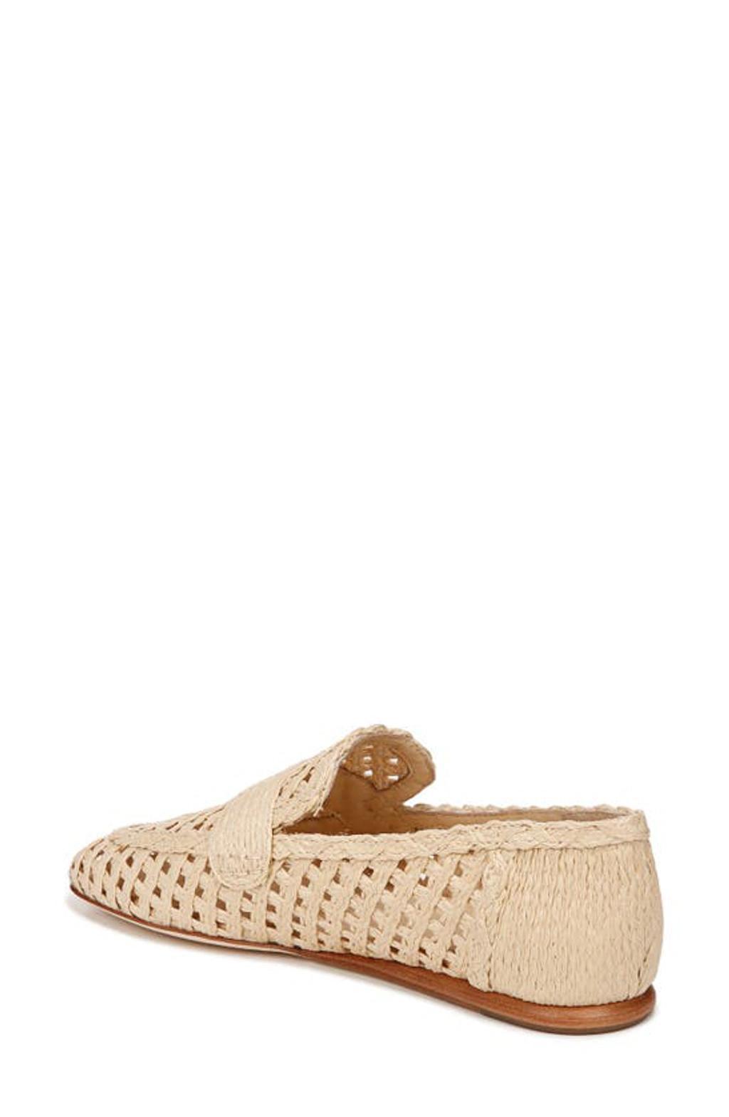 Davis Flat Raffia Loafers In Natural Product Image