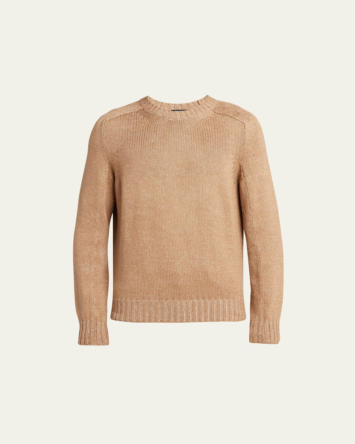 Mens Melange Knit Crewneck Sweater Product Image