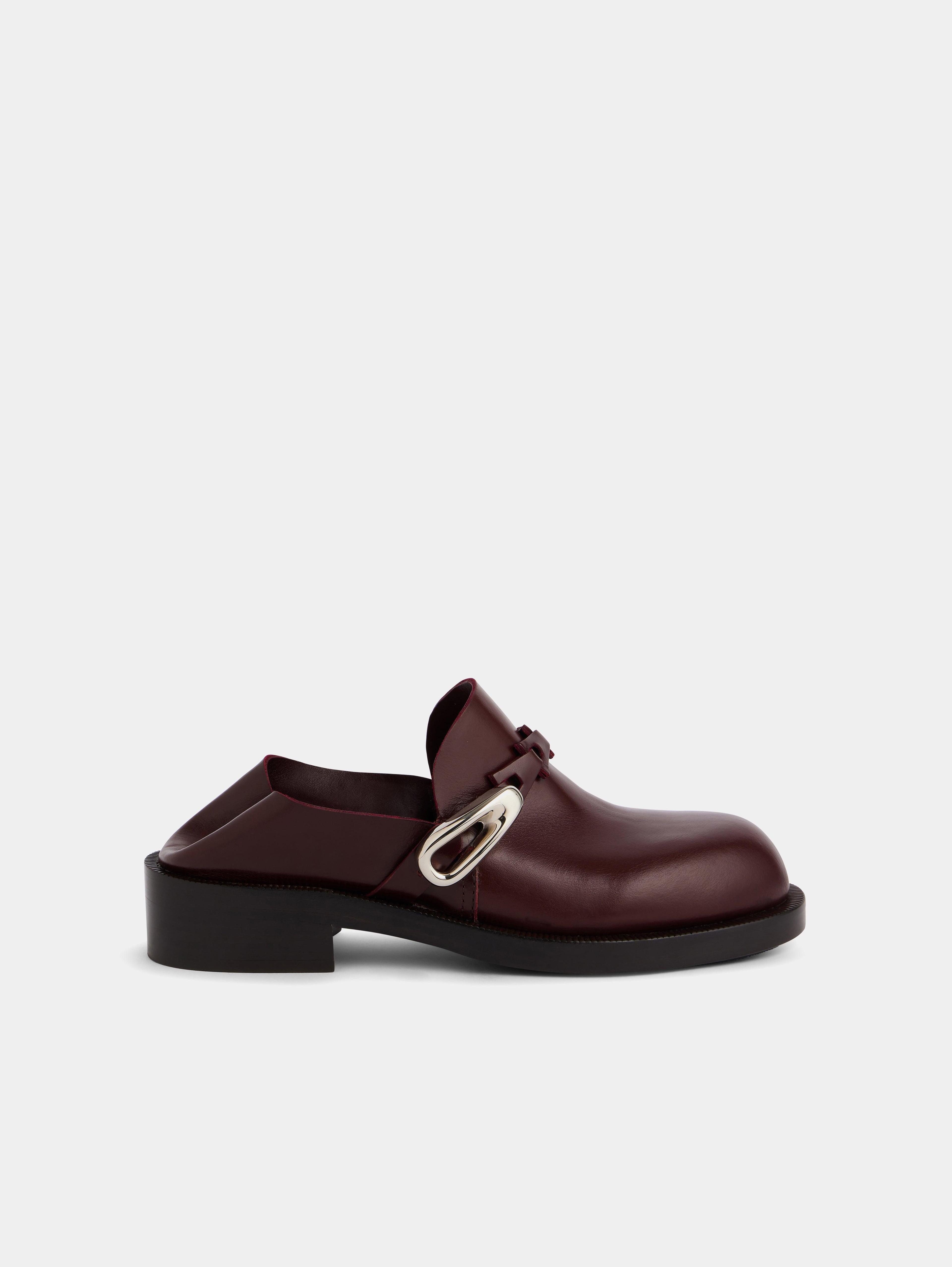 burgundy MULES IN SMOOTH LEATHER product image