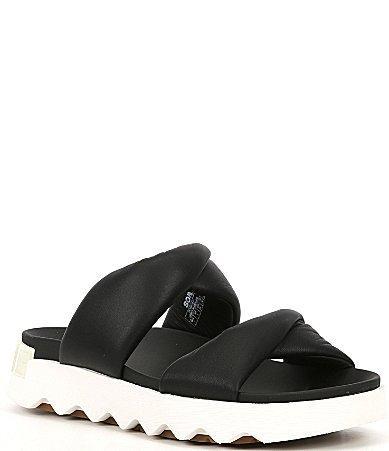 Sorel Vibe Puff Twist Leather Platform Slide Sandals Product Image