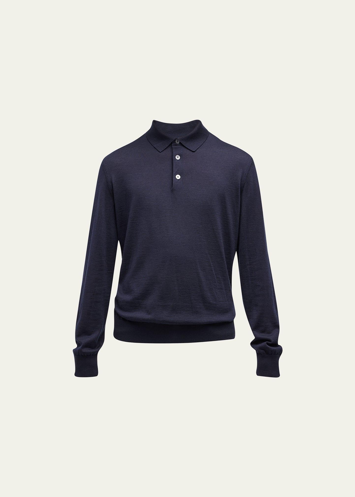 Mens Cashmere-Silk Polo Shirt Product Image