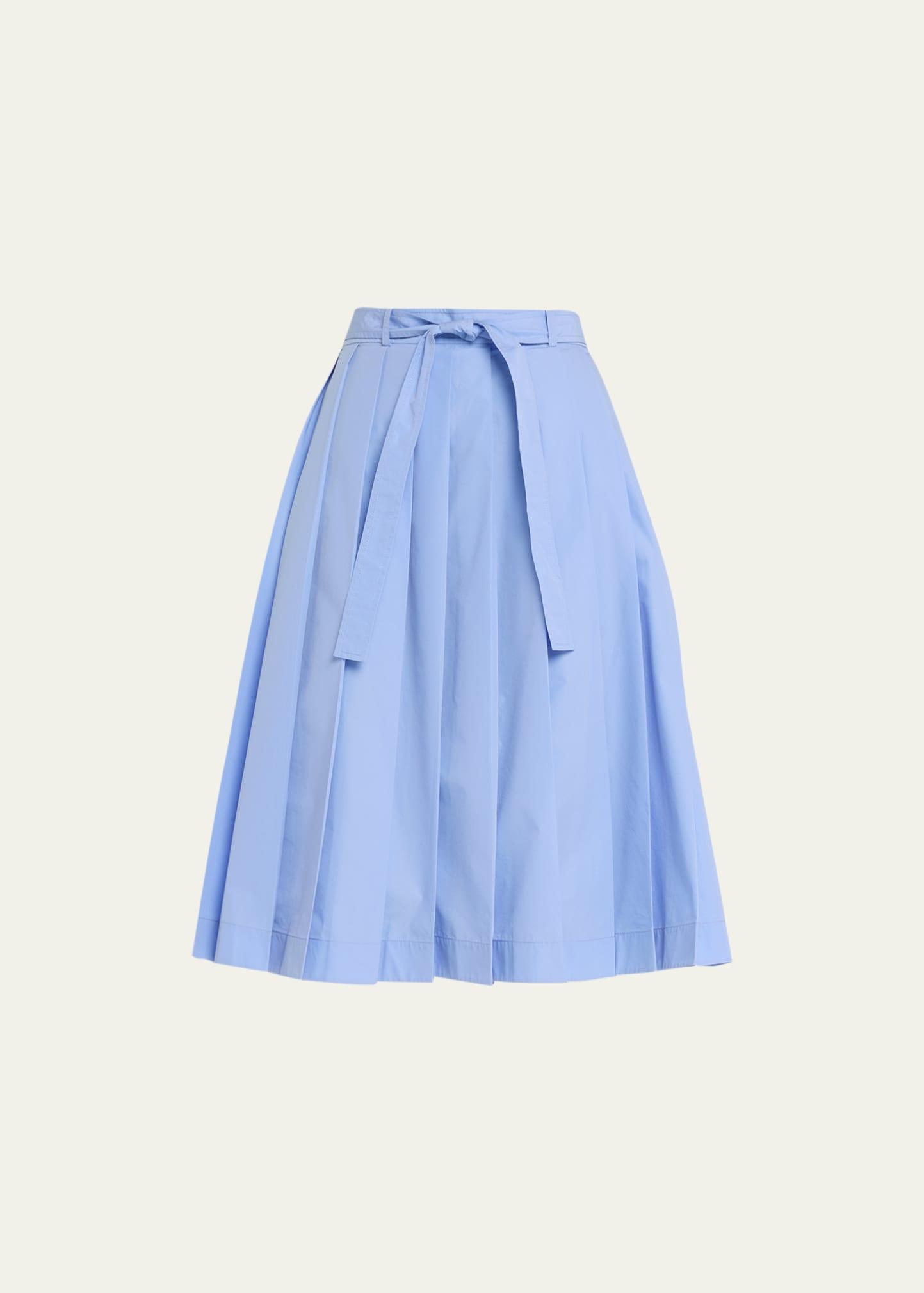 Womens Knife-Pleated A-Line Skirt Product Image