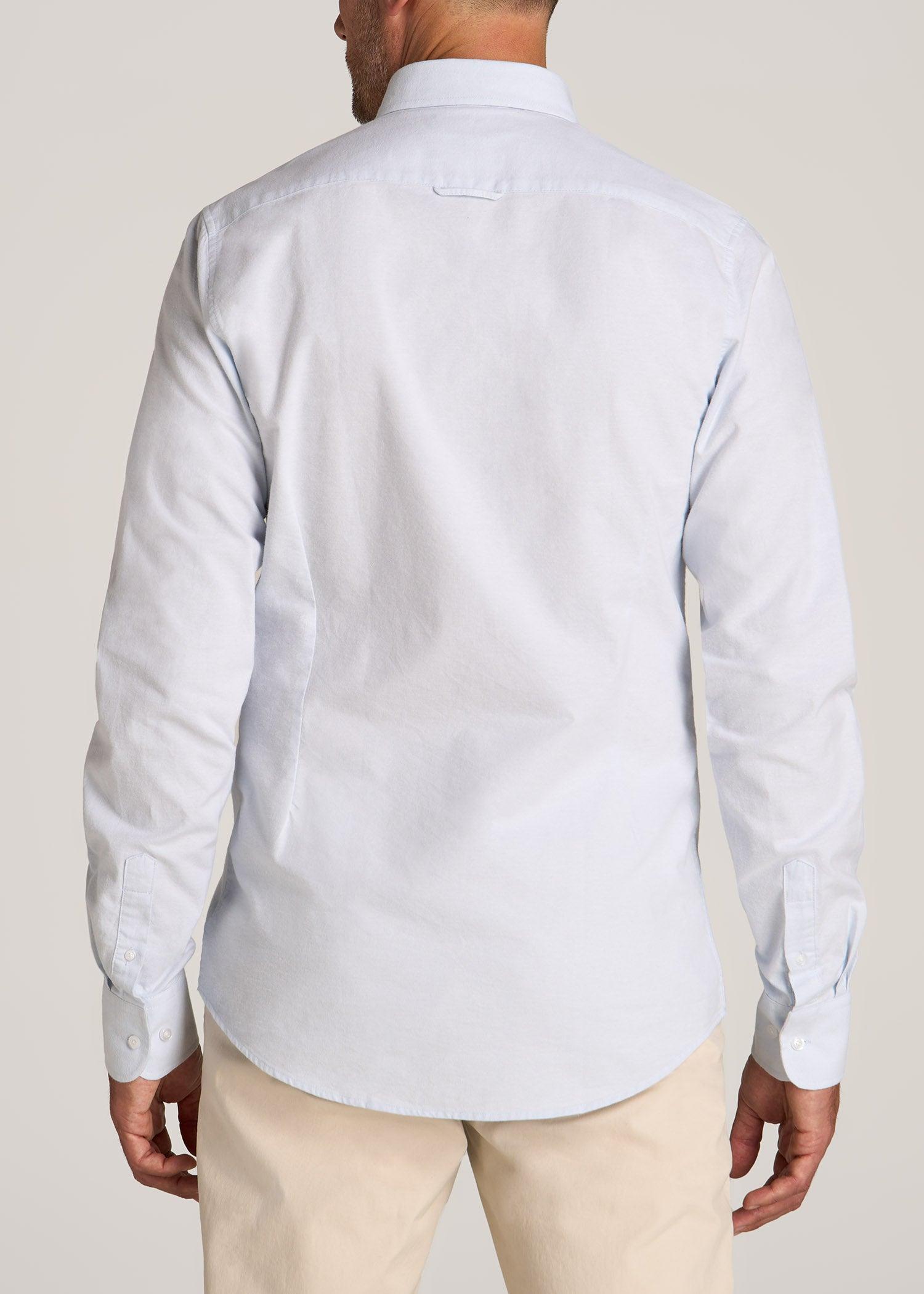 Washed Oxford Shirt for Tall Men in Light Blue Male Product Image