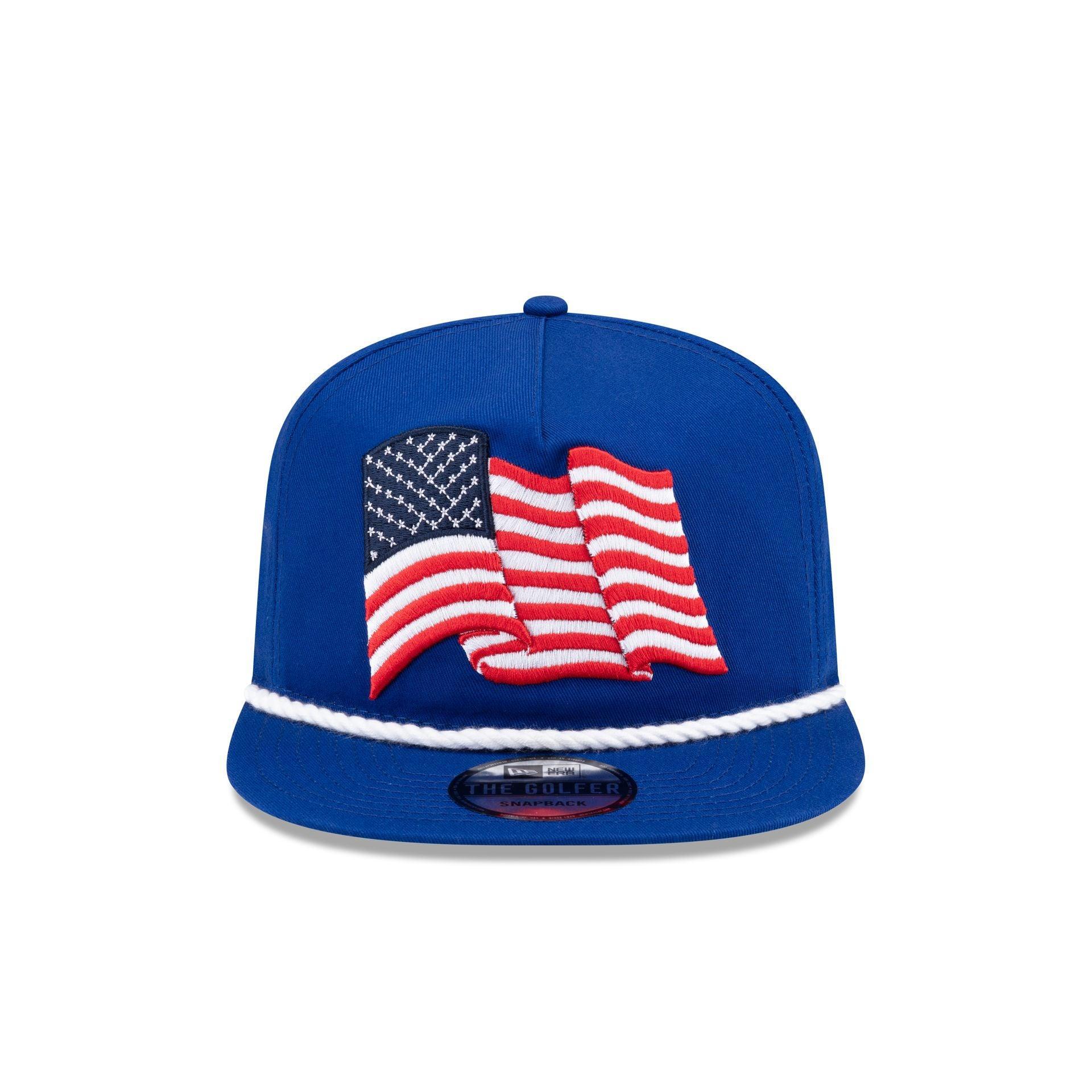 New Era Cap American Flag Blue Golfer Hat Male Product Image