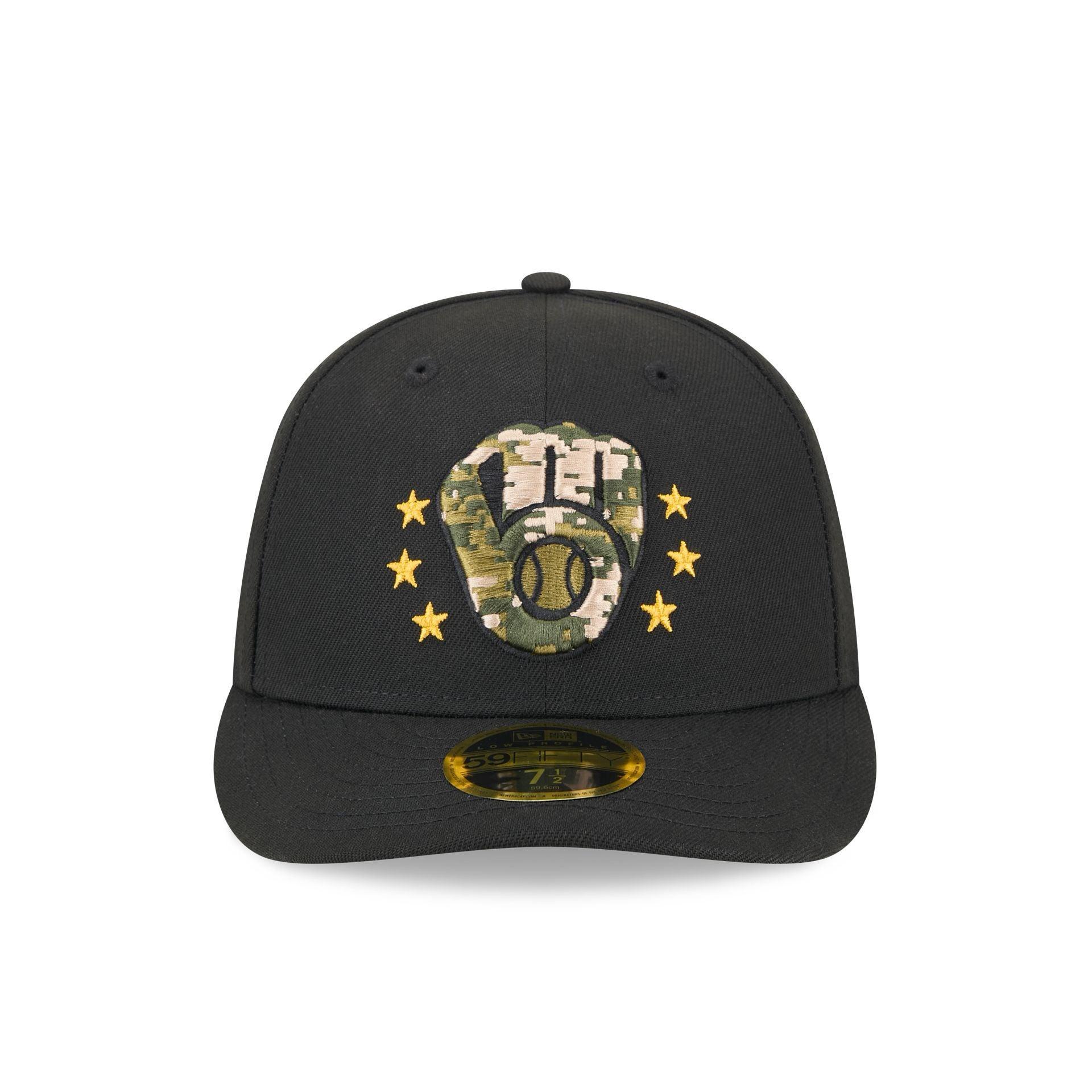 Milwaukee Brewers Armed Forces Day 2024 Low Profile 59FIFTY Fitted Hat Male Product Image