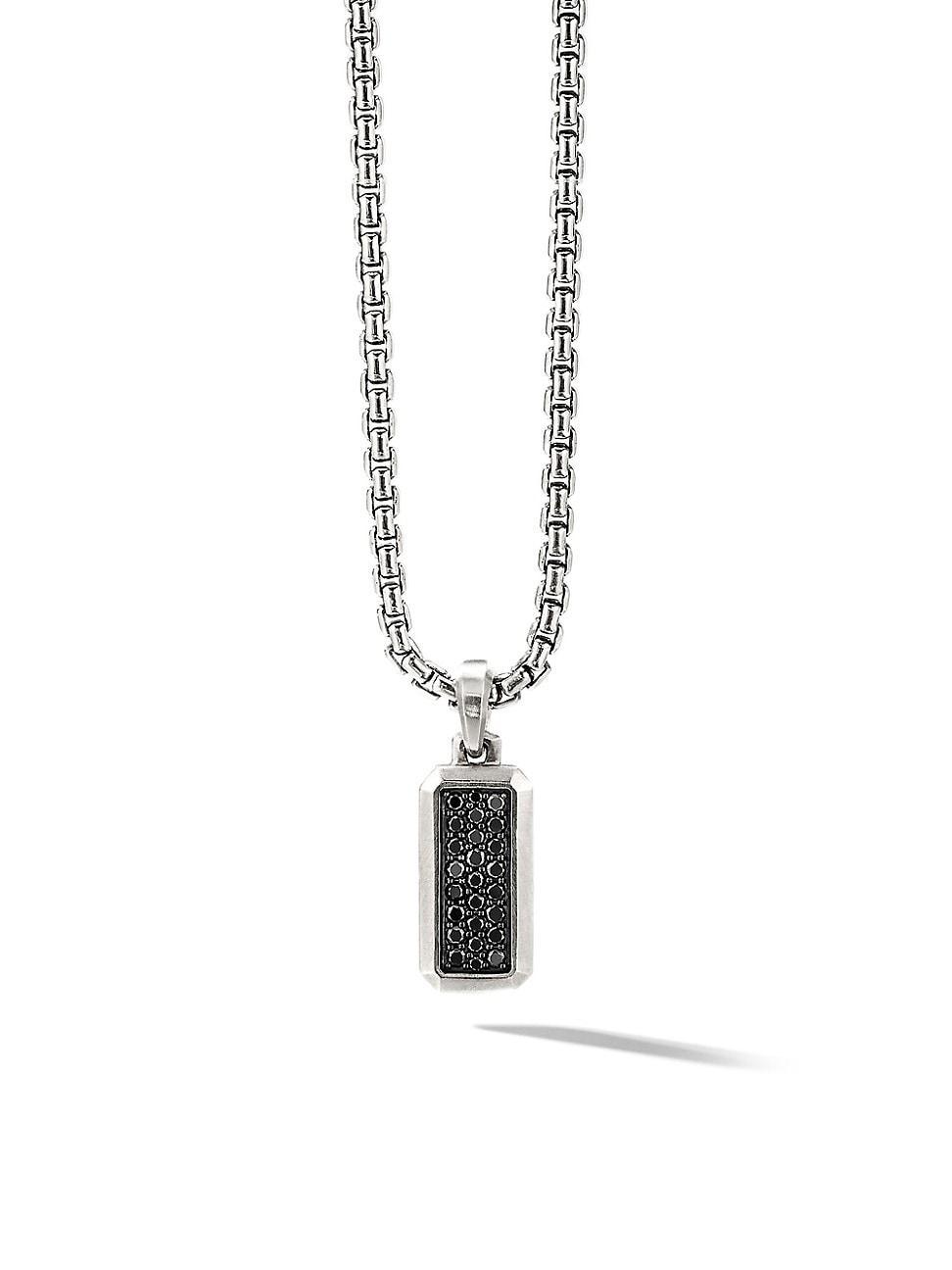 Mens Streamline Amulet with Pav Black Diamonds Product Image