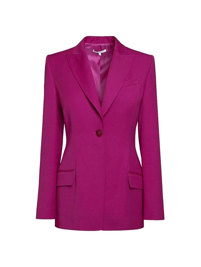 Womens Stretch Wool Single-Breasted Blazer Product Image