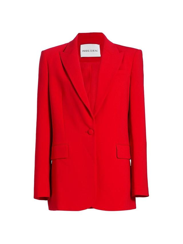 Womens Stretch Crepe Boyfriend Blazer Product Image