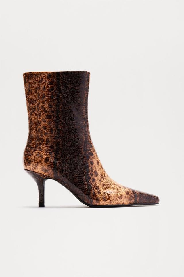 Meg Heeled Booties - Brown/combo Product Image