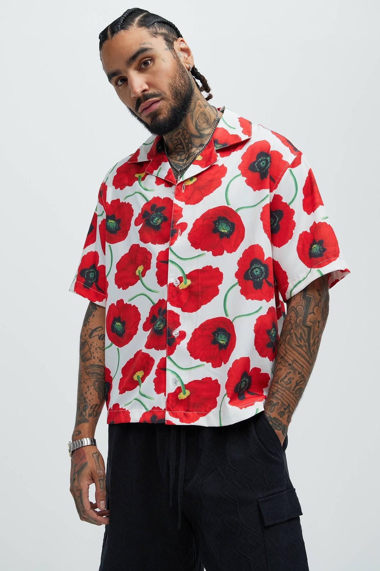 Eddie Floral Shirt - Red/combo Product Image