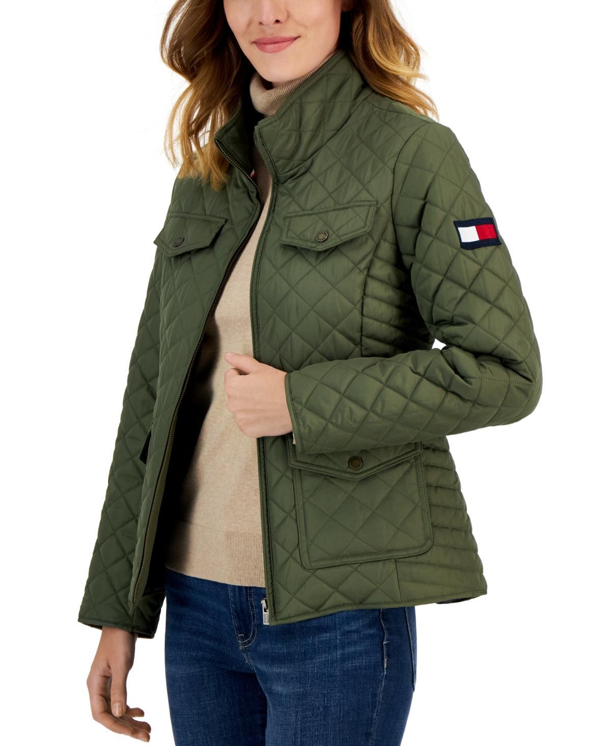 Tommy Hilfiger Womens Quilted Zip-Up Jacket Product Image