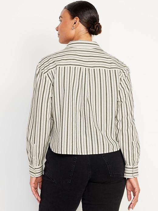 Button-Down Crop Shirt Product Image