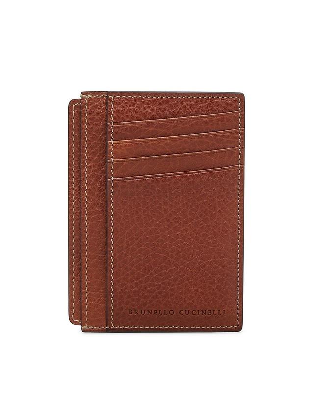 Mens Grained Calfskin Slim Card Holder Product Image