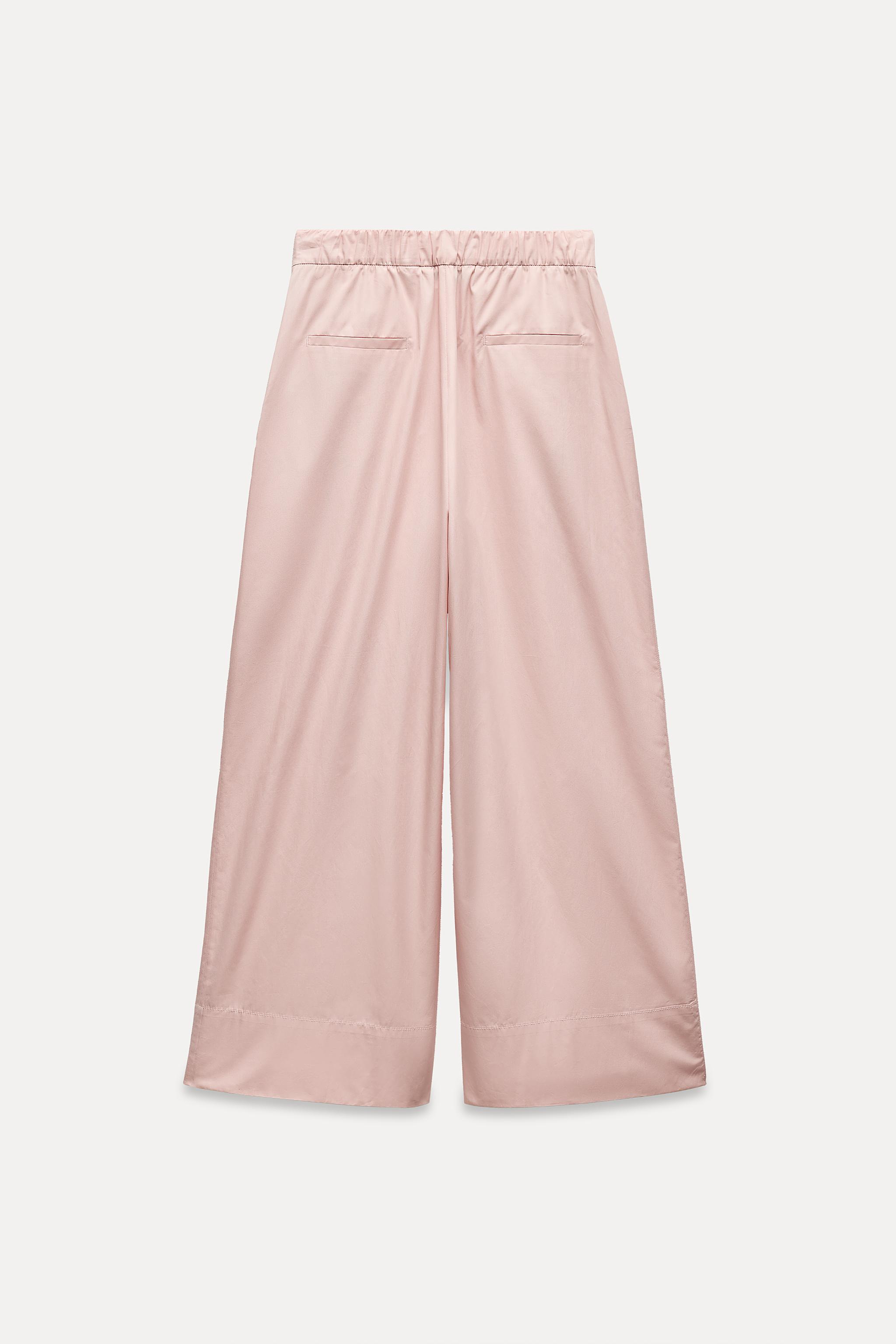 WIDE LEG POPLIN PANTS ZW COLLECTION Product Image