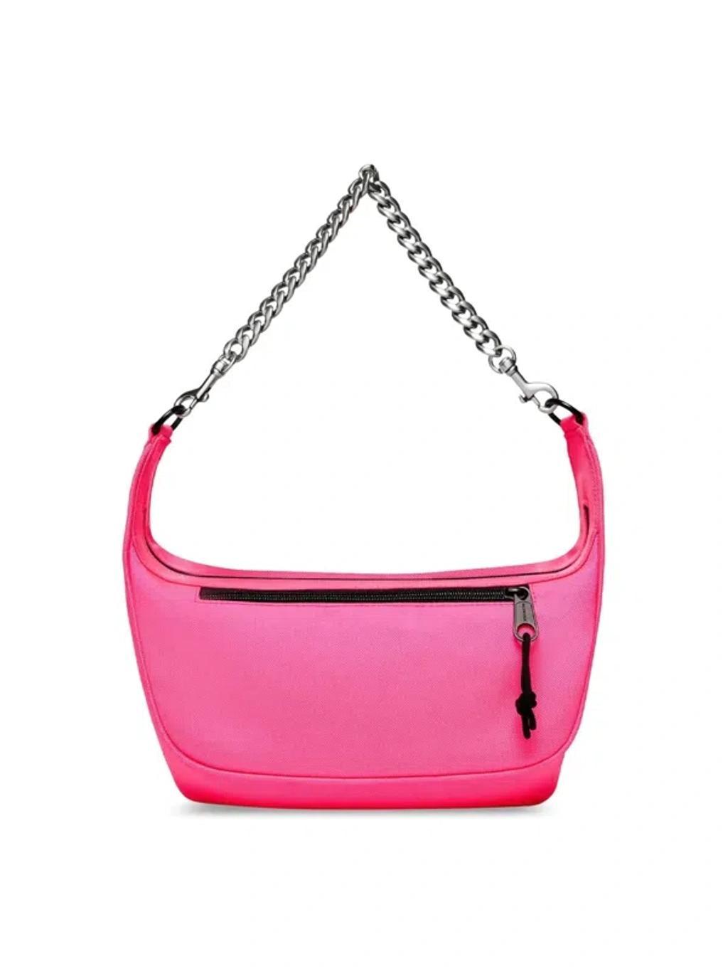 BALENCIAGA Raver Medium Chained Shoulder Bag In Pink Product Image