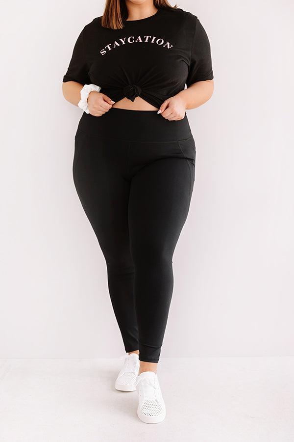 Power Hour High Waist Active Leggings in Black Curves Product Image