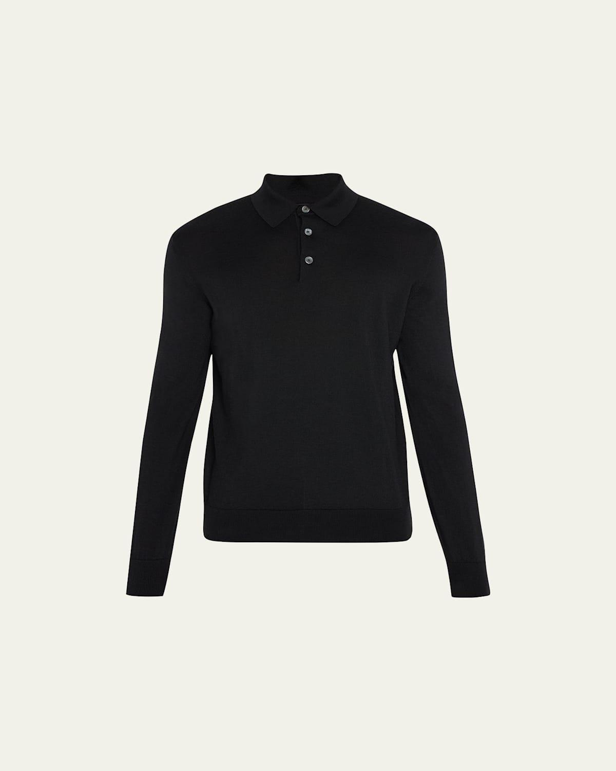 Mens Casheta Light Long-Sleeve Polo Shirt Product Image