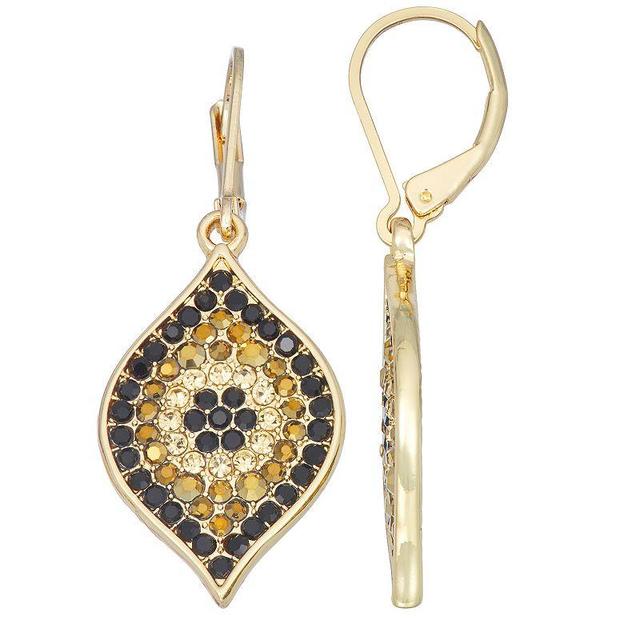 Simply Vera Vera Wang Evil Eye Drop Earrings, Womens, Black Product Image