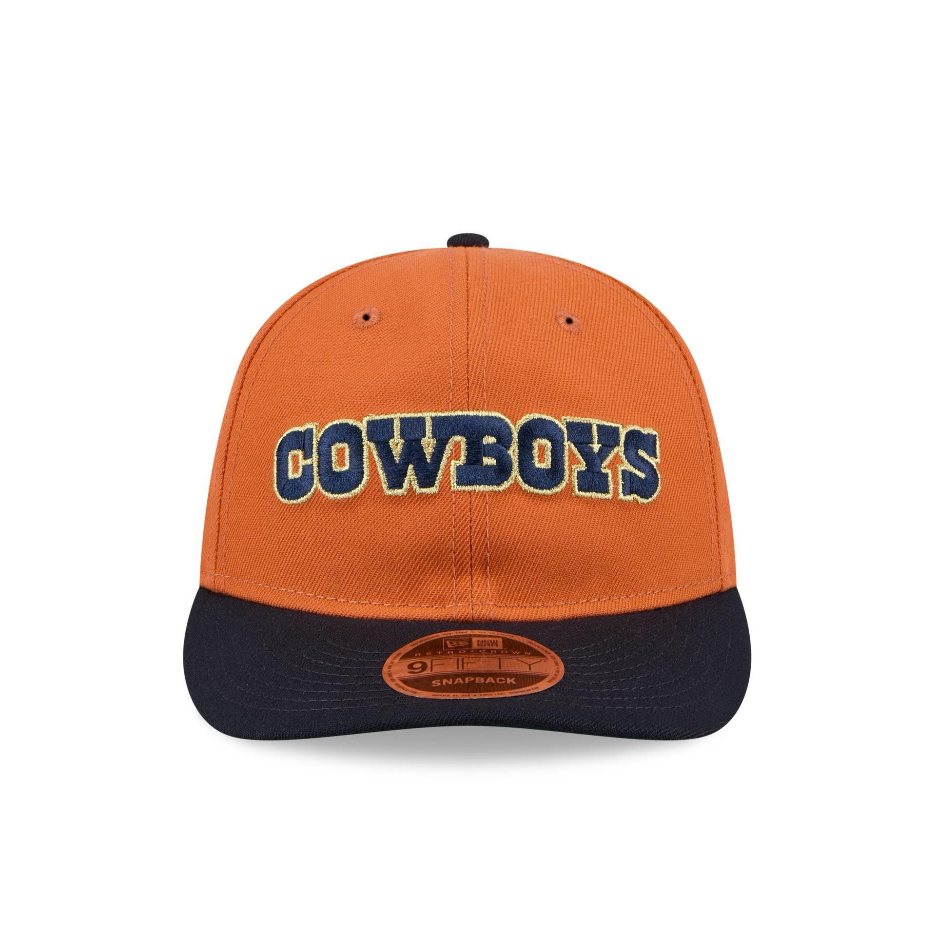 Dallas Cowboys Gold Wood Retro Crown 9FIFTY Snapback Hat Male Product Image