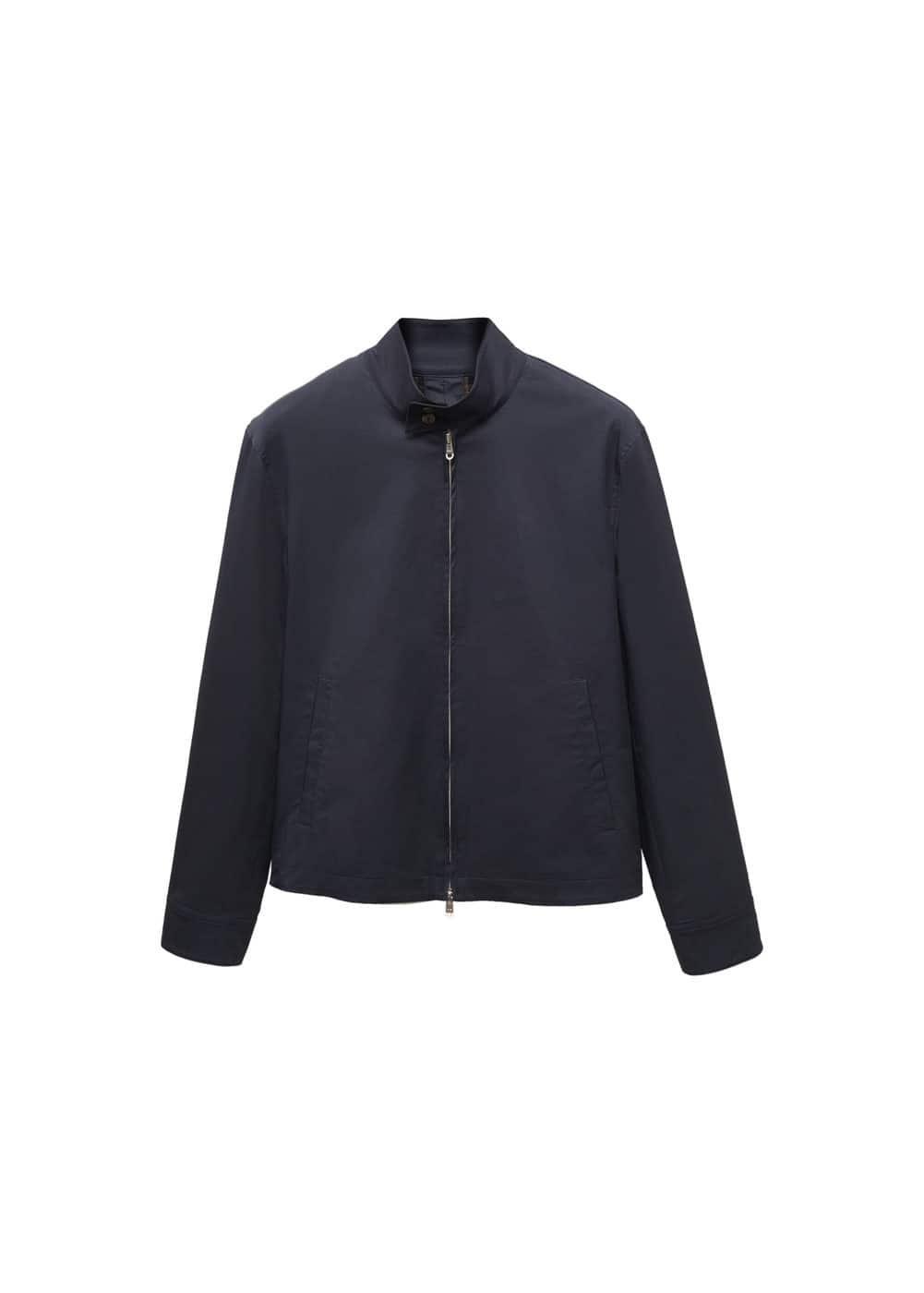 MANGO MAN - Zipper cotton jacket dark navyMen Product Image