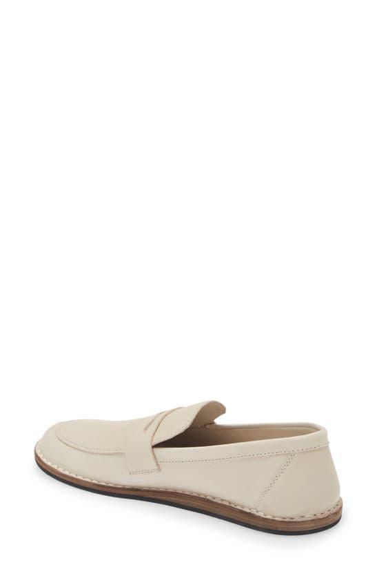 THE ROW Cary Leather Loafers In Tofu Product Image