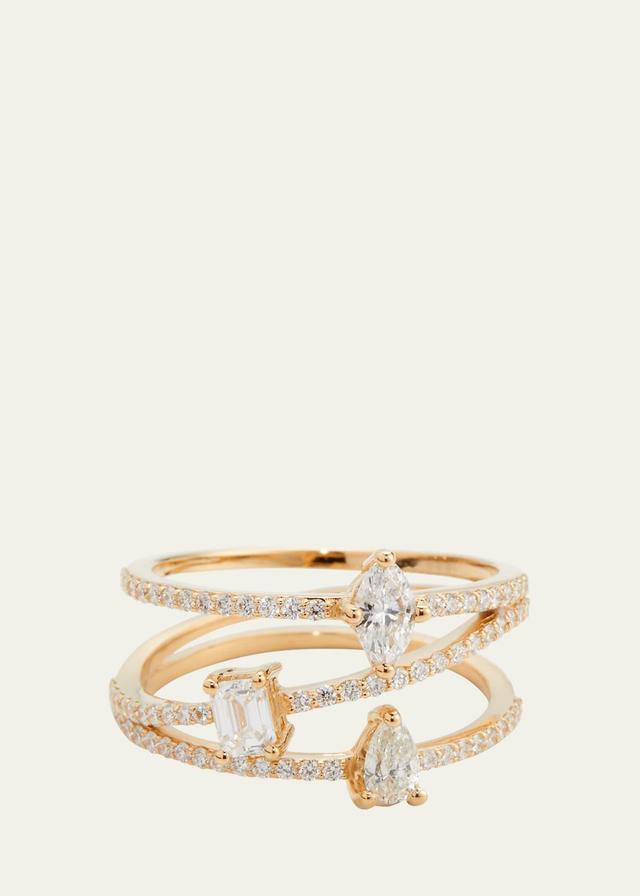 Lana Fancies Diamond Stack Ring in Yellow at Nordstrom, Size 7 Us Product Image