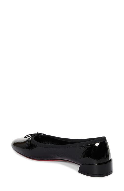 CHRISTIAN LOUBOUTIN Sweetie Jane Bow Ballet Flat In Black/lin Black Product Image