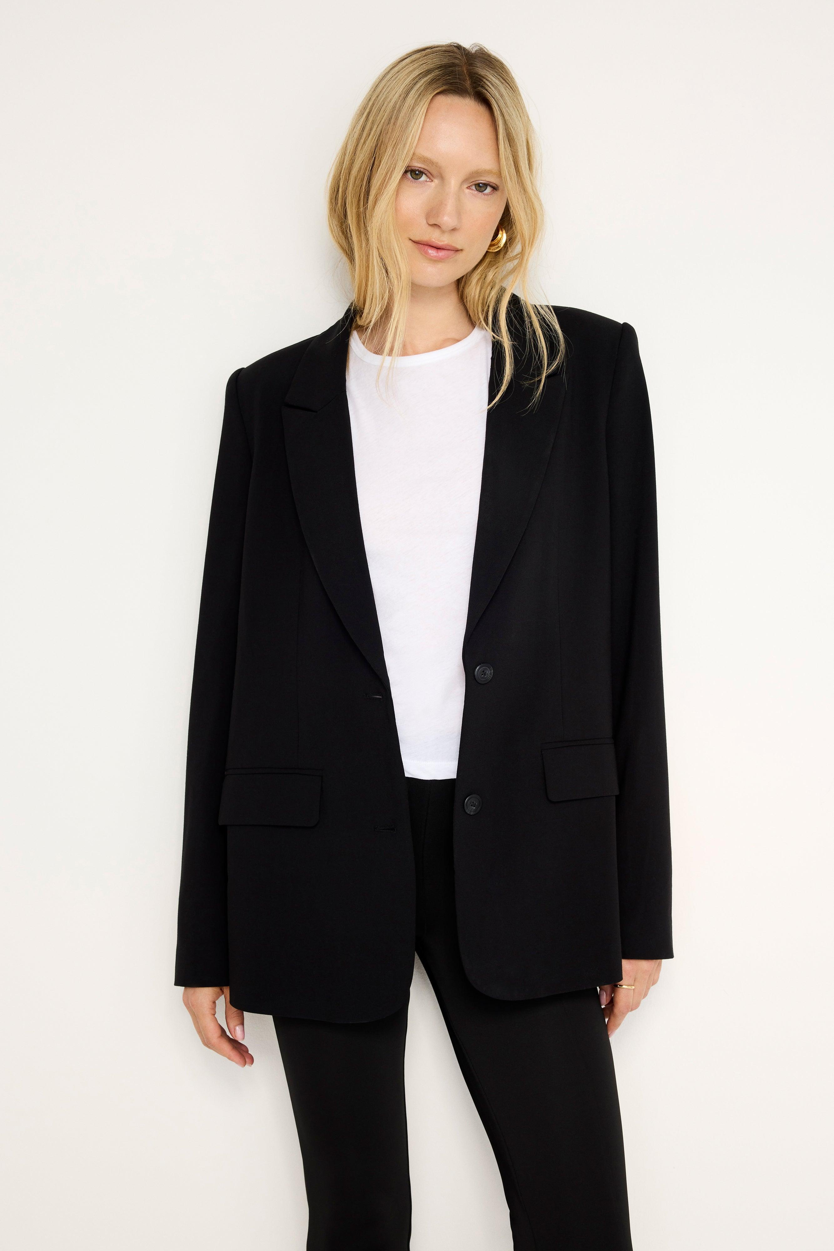 ESSENTIAL SUITING OVERSIZED BLAZER | BLACK001 Product Image