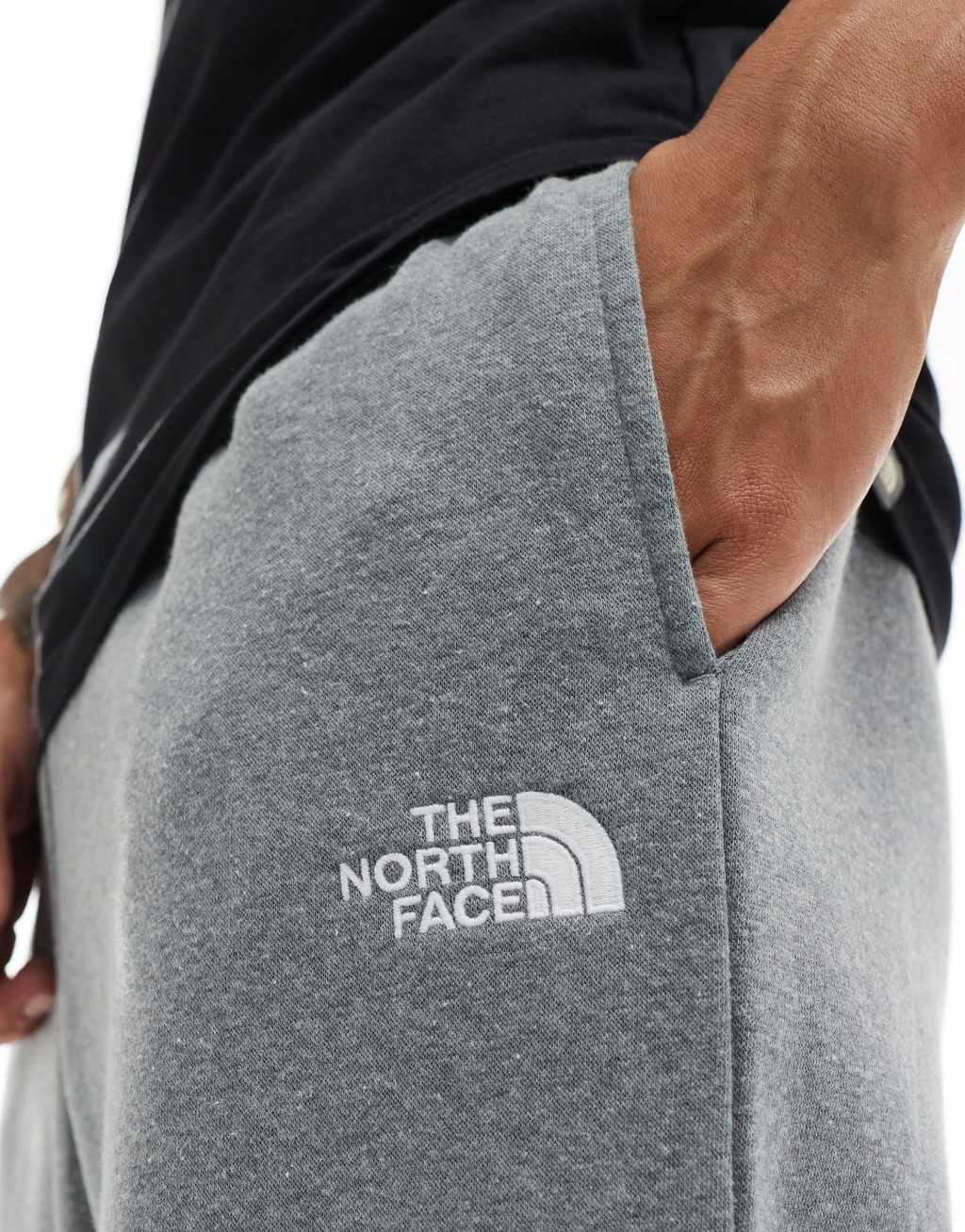 The North Face Evolution straight leg sweatpants in heather gray Product Image