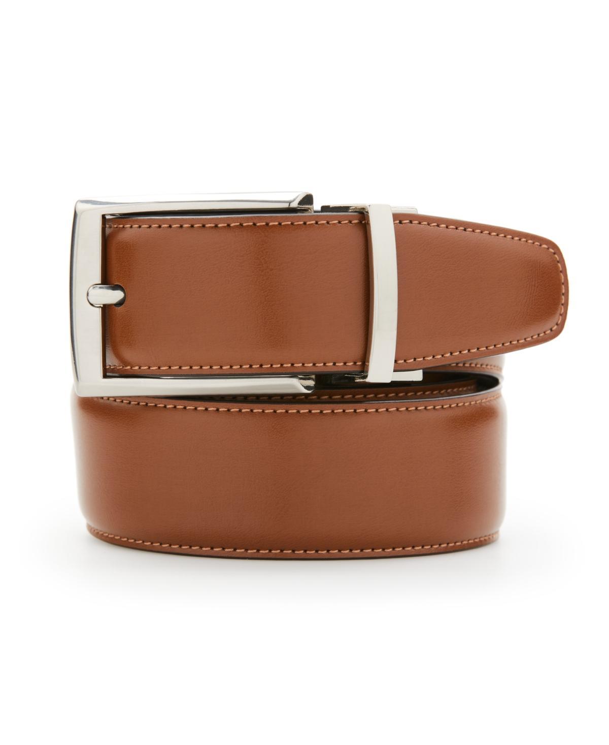 Perry Ellis Mens Tan Leather Reversible Belt - Tan Product Image