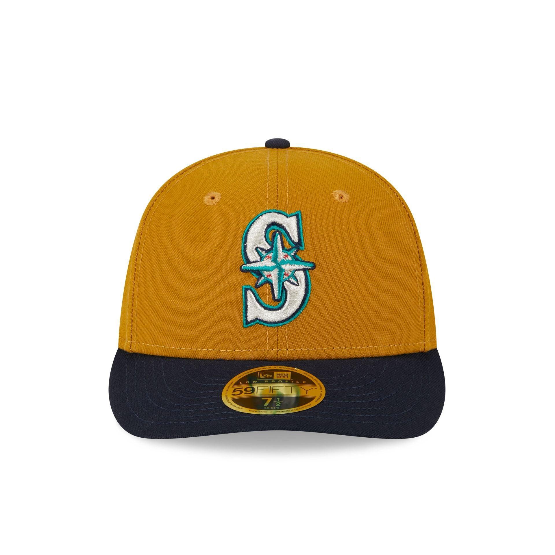 Seattle Mariners Vintage Gold Low Profile 59FIFTY Fitted Hat Male Product Image