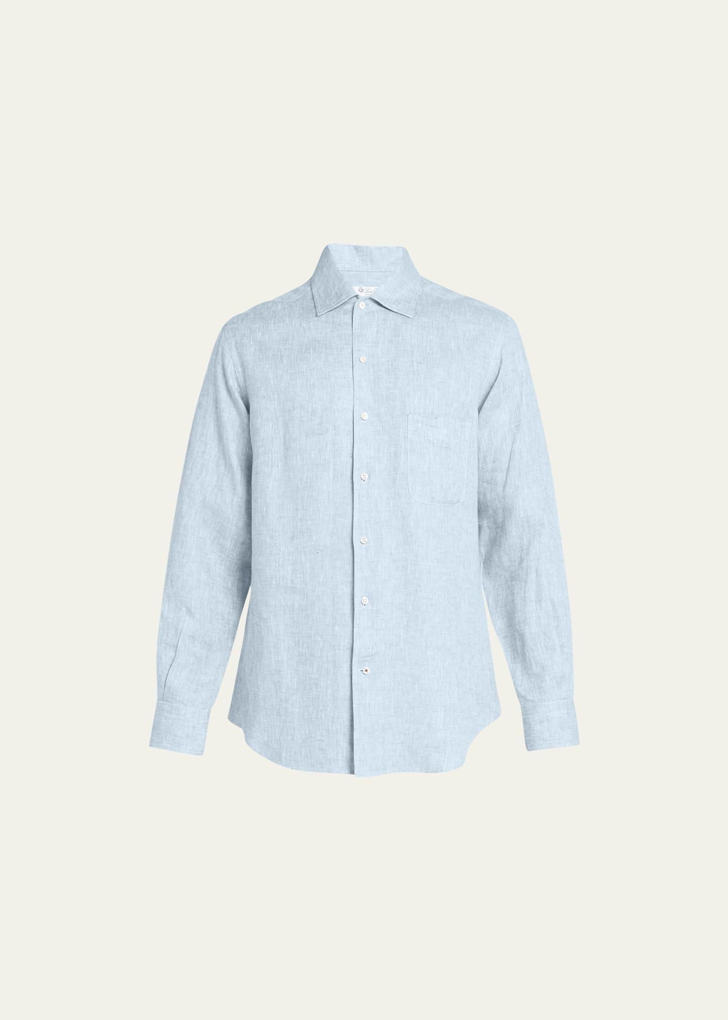 Mens Andre Long-Sleeve Linen Shirt Product Image