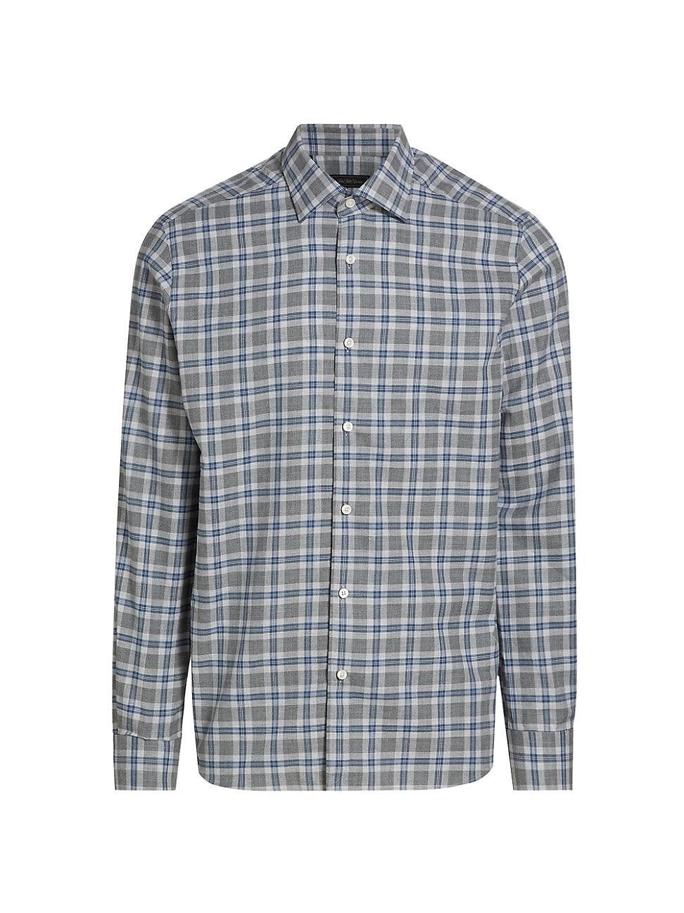 Mens COLLECTION Plaid Long-Sleeve Woven Shirt Product Image