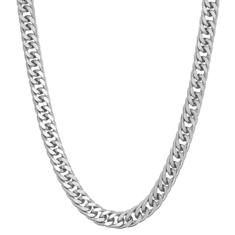 Mens Sterling Silver Miami 4.6mm Cuban Curb Chain Necklace Product Image