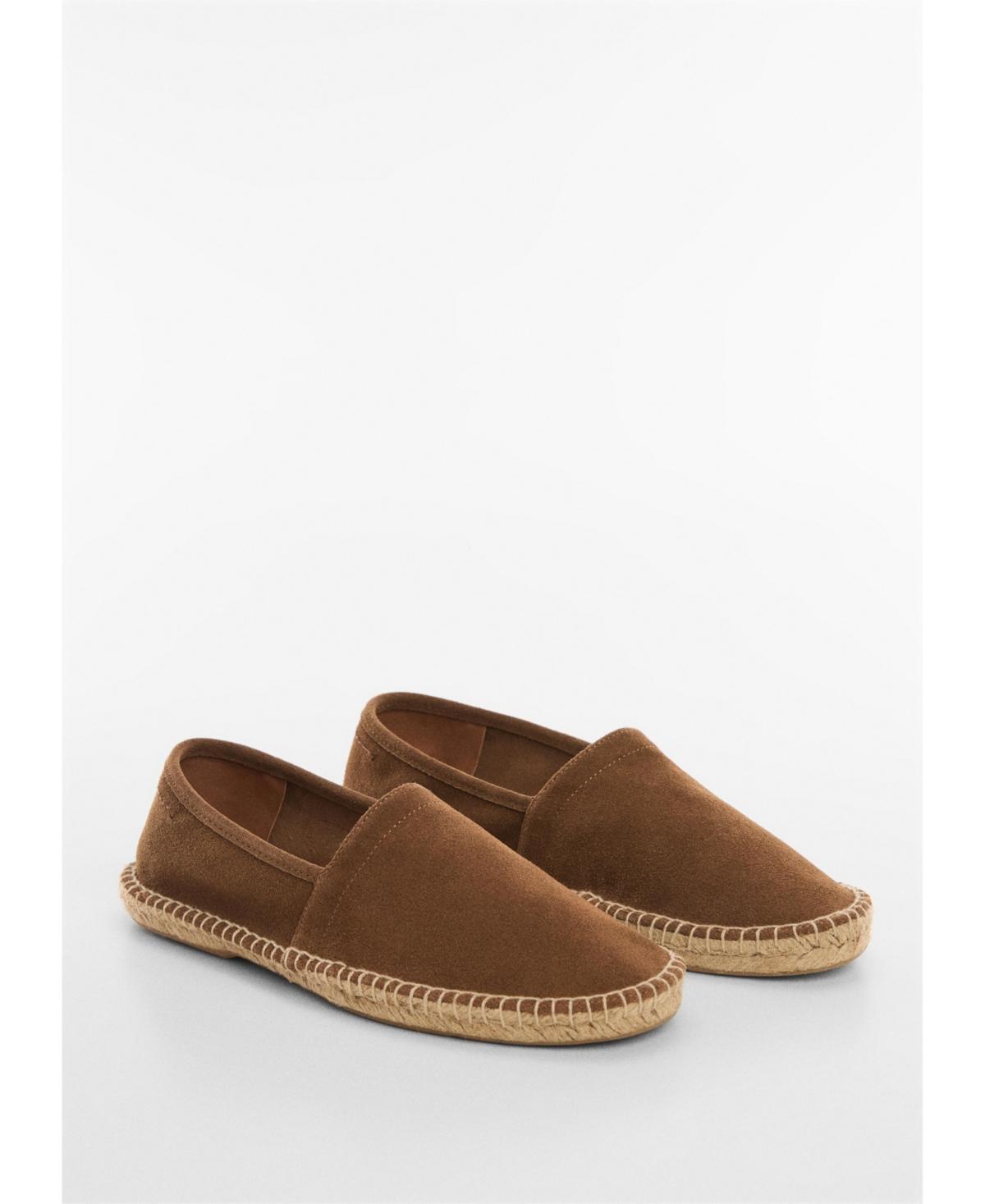 Mango Mens Jute Suede Leather Espadrilles Product Image