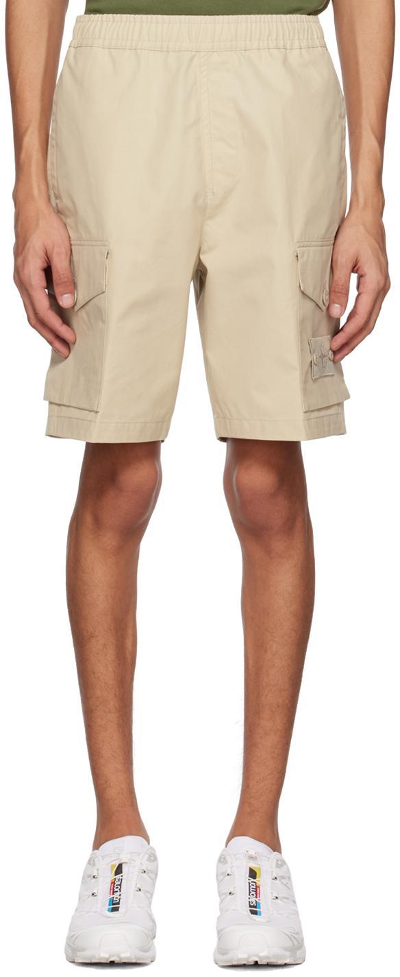 STONE ISLAND Beige Ghost Piece Shorts In V0090 Beige Product Image