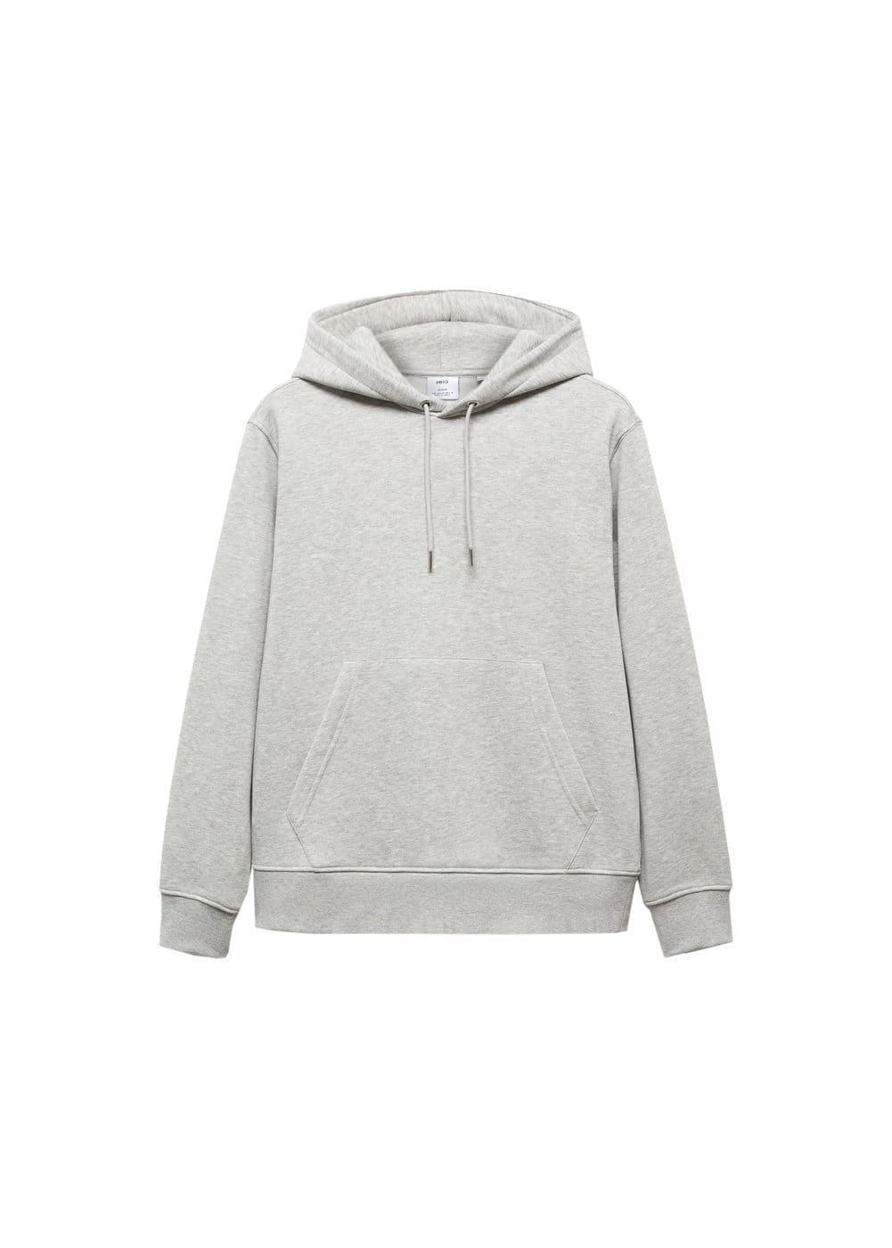 MANGO MAN - Cotton kangaroo-hooded sweatshirt medium heather greyMen Product Image