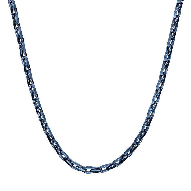 Mens LYNX Ion Plated Stainless Steel Chain Necklace Grey Product Image