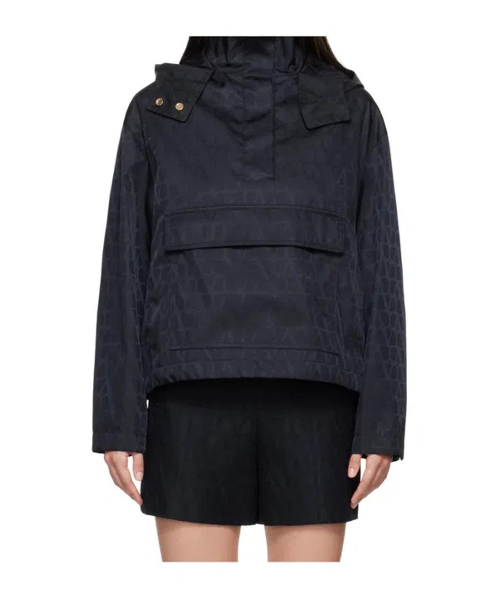 VALENTINO Navy Iconographe Jacket In C89 Navy/navy Product Image