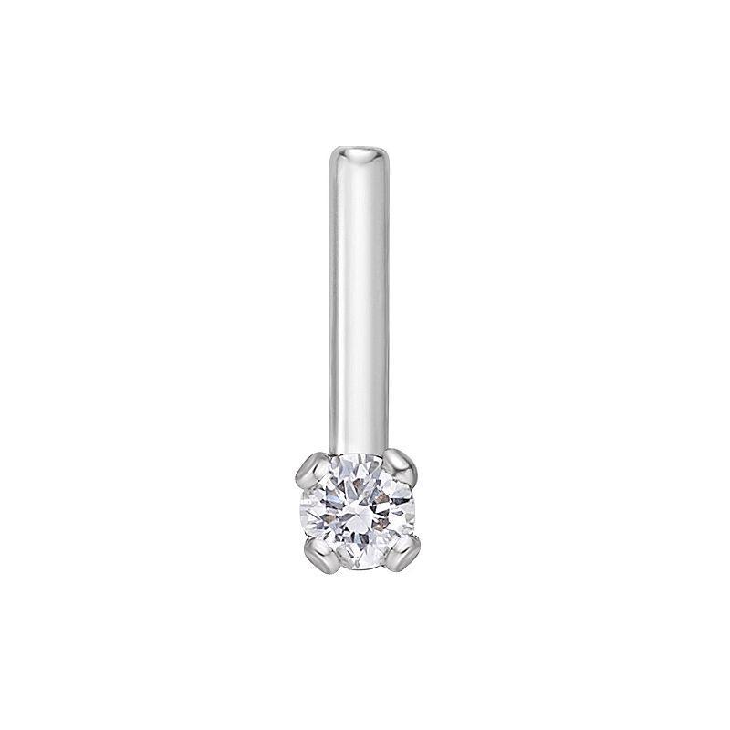 Lila Moon Diamond Accent L-Shape Nose Stud, Womens, 14k White Gold Product Image