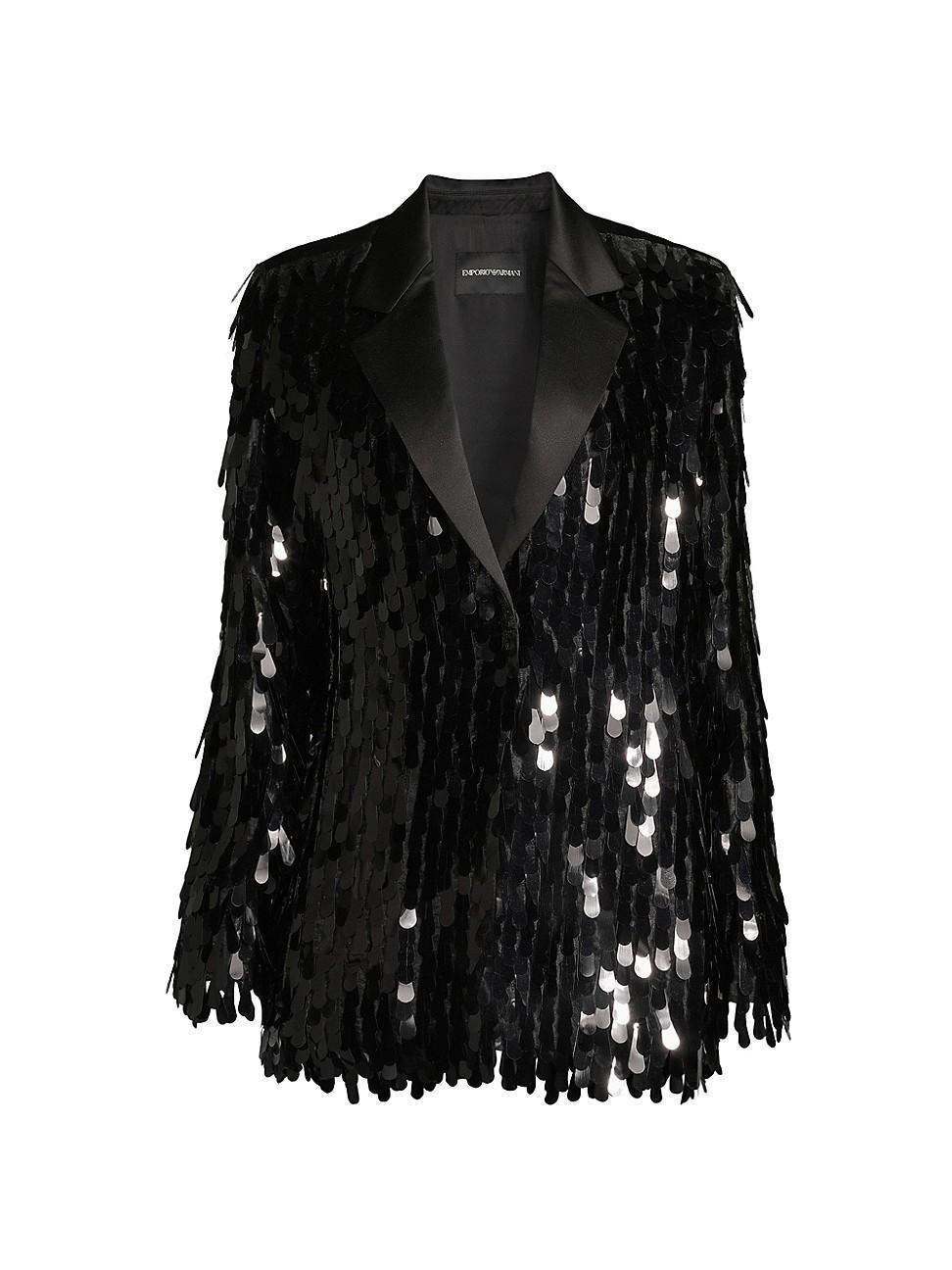 Womens Drop Sequined Blazer Product Image