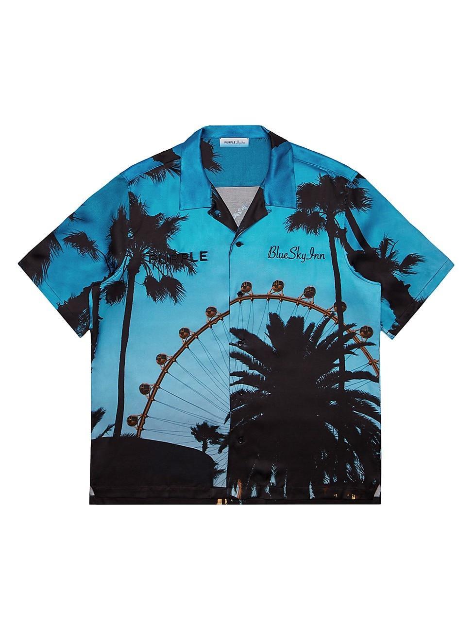 Mens Purple Brand x Blue Sky Inn Graphic Camp Shirt Product Image