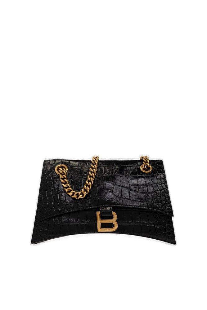 BALENCIAGA Crush Quilted Shoulder Bag In Black Product Image